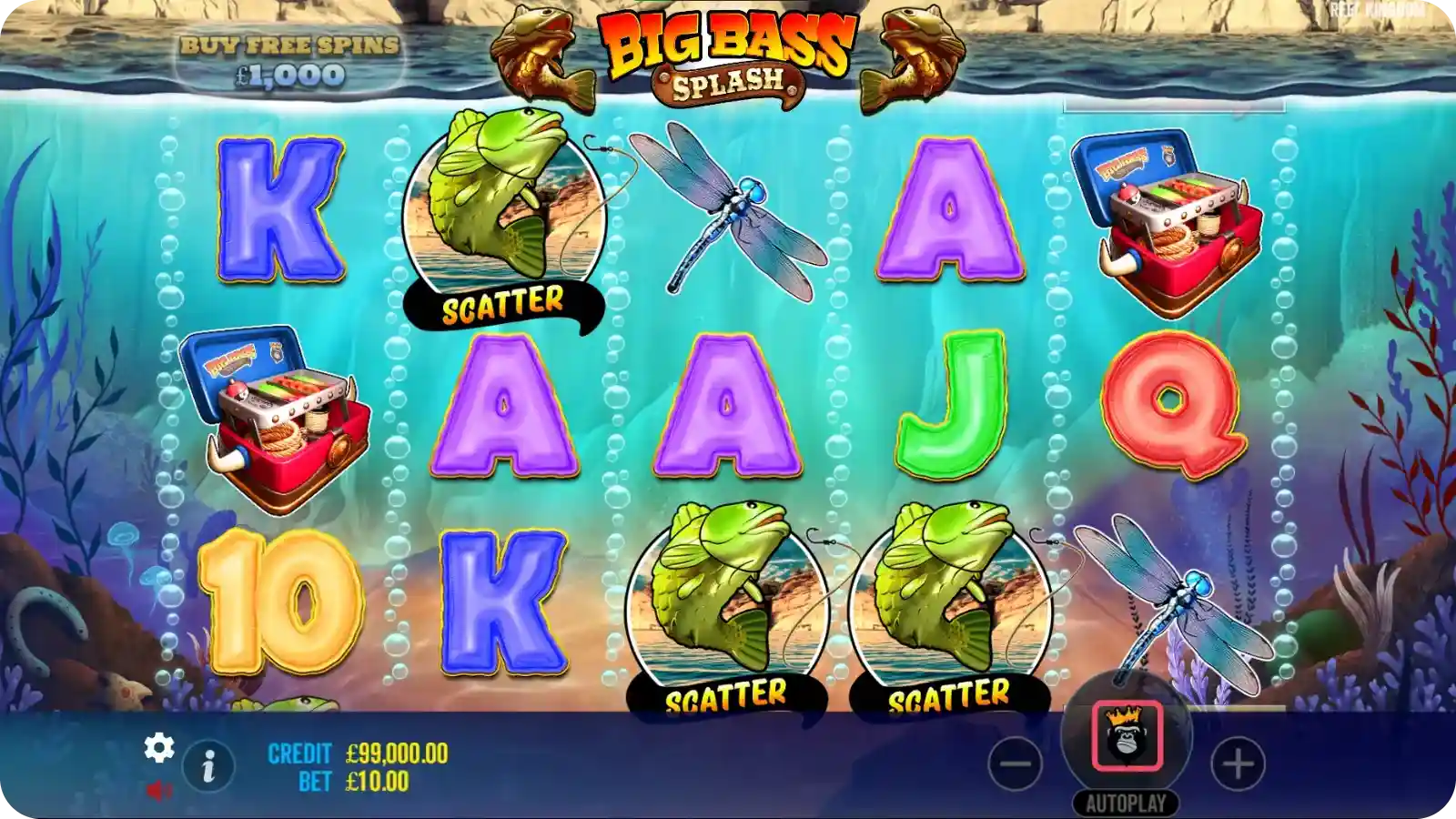 Get Free Spins in slot Big Bass Splash