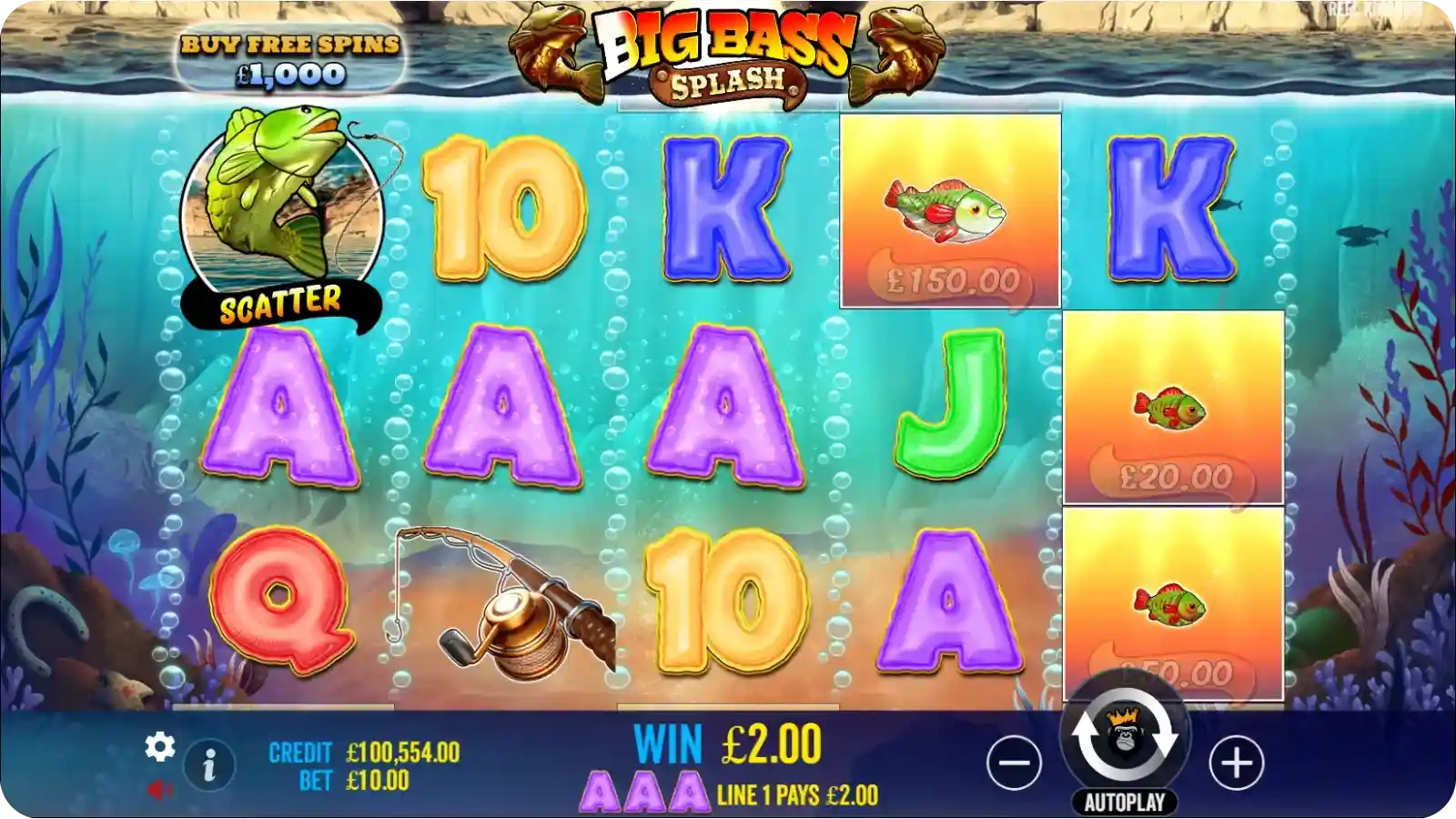 Money Symbol in Big Bass Splash